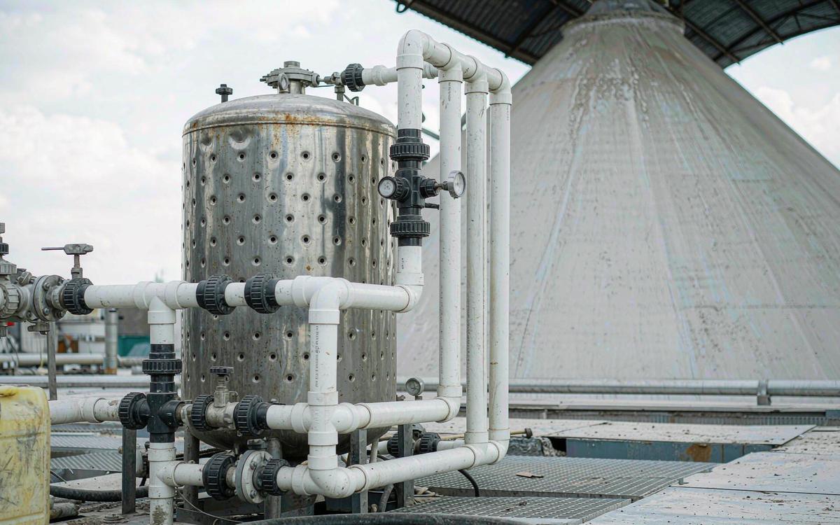 Reagent tank with agitator and dosing pumps